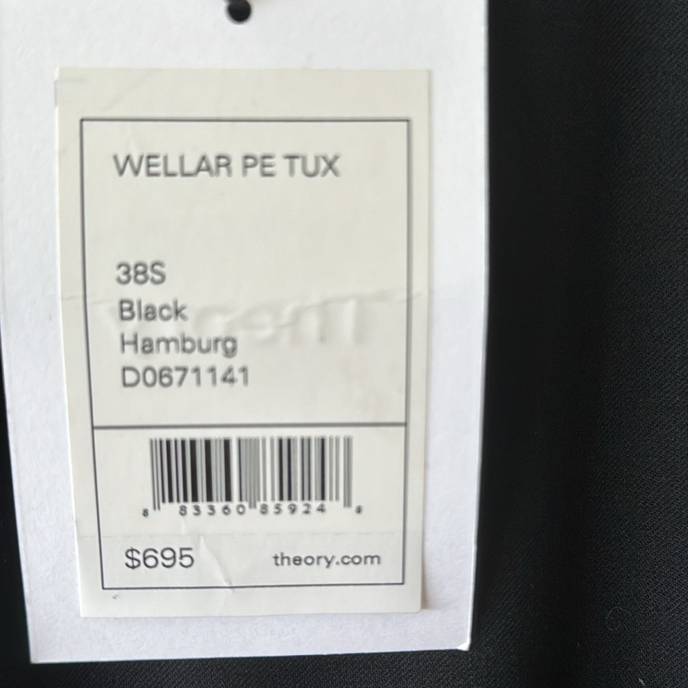 NWT Theory Men’s Tuxedo Jacket size 38 S - Picture 9 of 10
